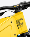 Electric Bike Mockup - Back Half Side View