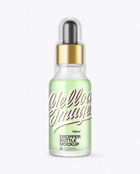 Frosted Glass Dropper Bottle Mockup