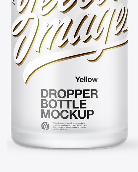 Frosted Glass Dropper Bottle Mockup