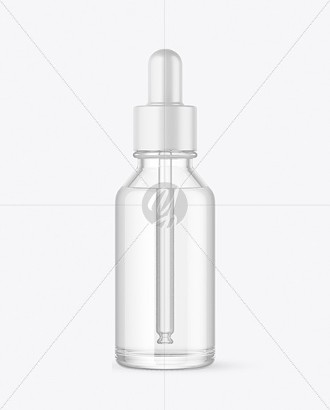 Clear Glass Dropper Bottle Mockup