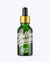 Green Glass Dropper Bottle Mockup