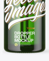 Green Glass Dropper Bottle Mockup