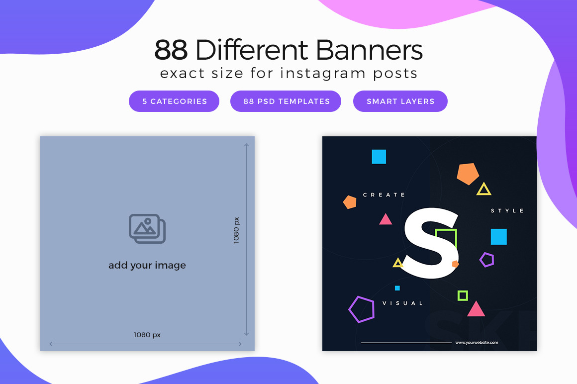 Instagram Social Media Banner Kit Instagram Social Media Banner Kit