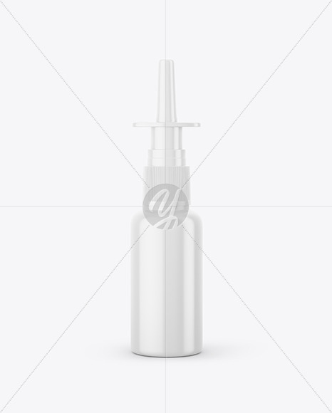 Glossy Nasal Spray Bottle Mockup