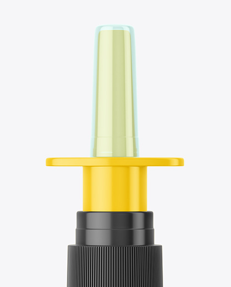 Glossy Nasal Spray Bottle Mockup