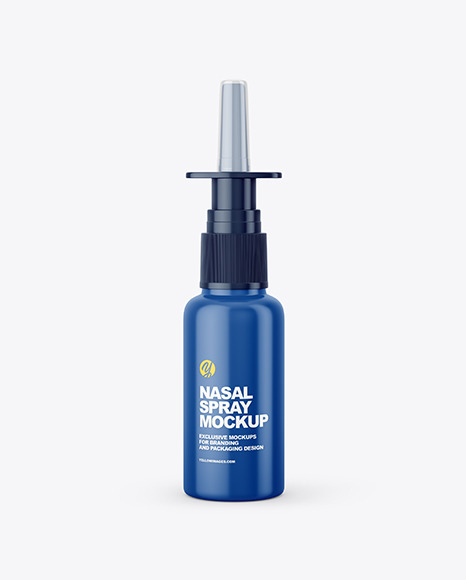 Glossy Nasal Spray Bottle Mockup