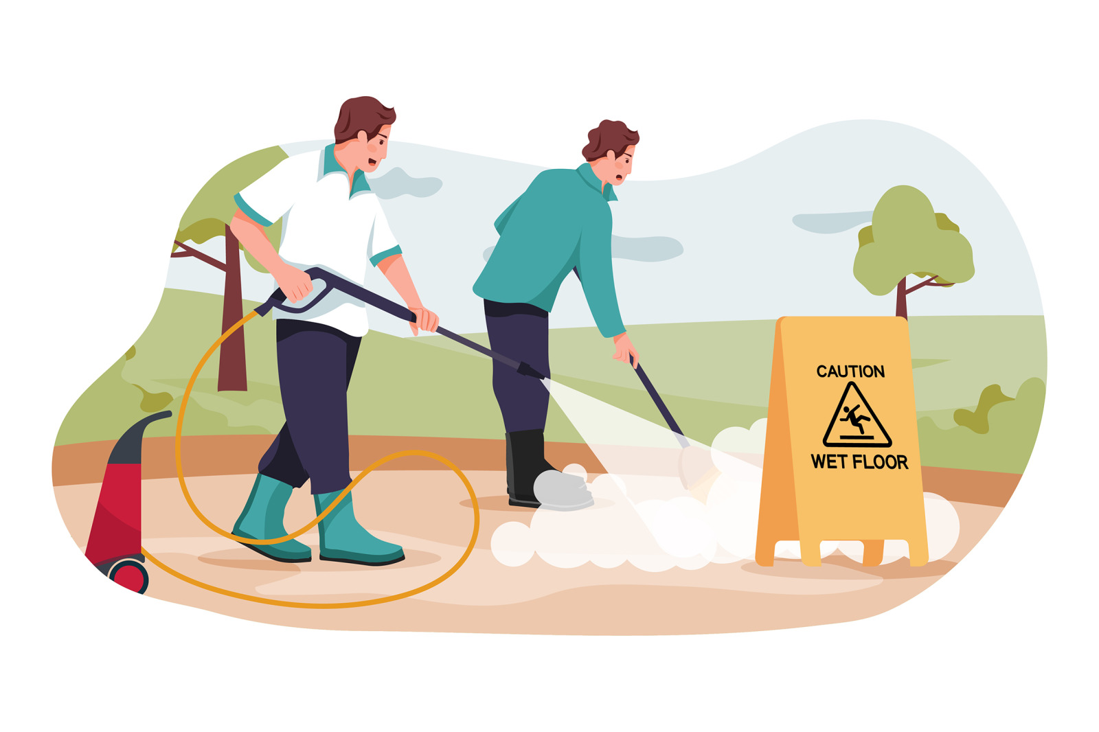 M135_Cleaning service Illustrations M135_Cleaning service Illustrations