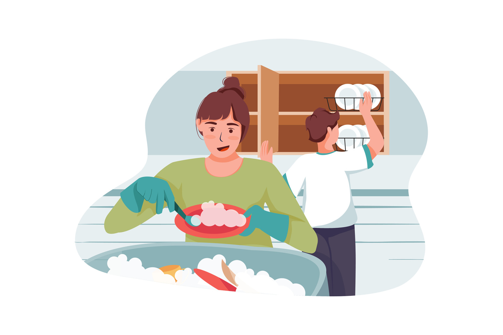 M135_Cleaning service Illustrations M135_Cleaning service Illustrations
