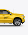 Full-Size Pickup Truck Mockup - Side View