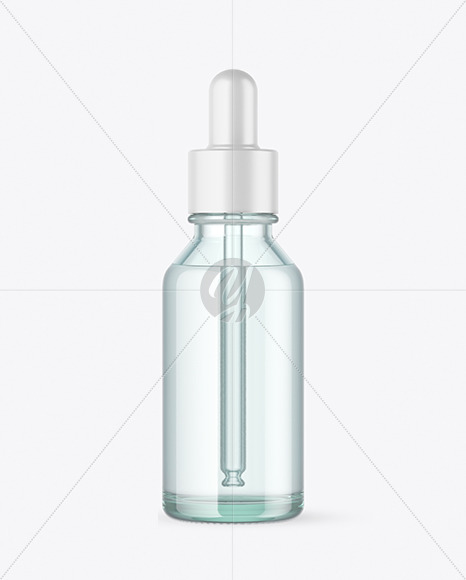 Blue Glass Dropper Bottle Mockup