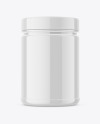 Glossy Protein Jar Mockup