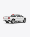 Full-Size Pickup Truck Mockup - Back Half Side View