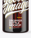 Dark Amber Glass Dropper Bottle Mockup