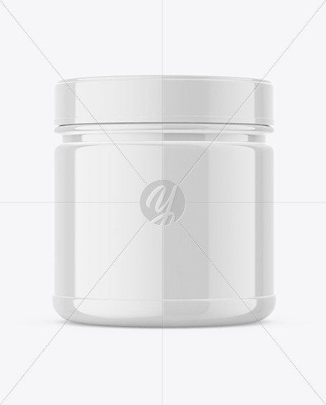 Glossy Protein Jar Mockup