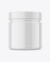 Glossy Protein Jar Mockup