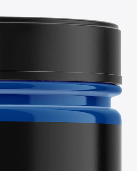 Glossy Protein Jar Mockup