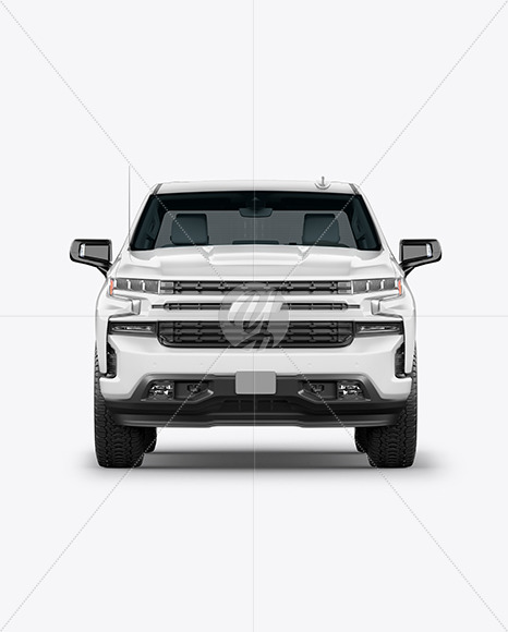 Full-Size Pickup Truck Mockup - Front View