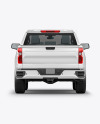 Full-Size Pickup Truck Mockup - Back View