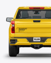 Full-Size Pickup Truck Mockup - Back View