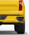 Full-Size Pickup Truck Mockup - Back View