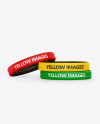 Matte Silicone Wristbands Mockup