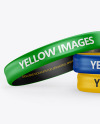 Glossy Silicone Wristbands Mockup