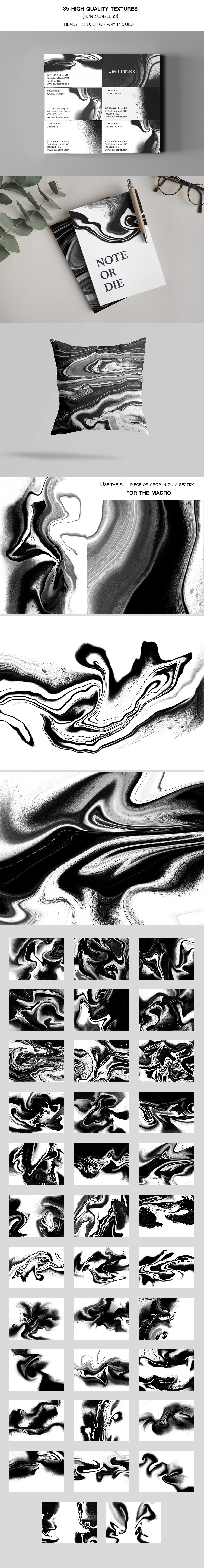 Ink marble Collection. 35 Abstract Textures Ink marble Collection. 35 Abstract Textures