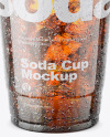 Plastic Cup With Cola Splash - High-Angle Shot