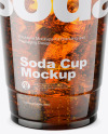 Plastic Cup With Cola Splash - High-Angle Shot