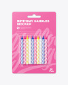 Blister Pack with 10 Candles Mockup