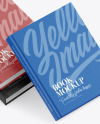 Hardcover Books w/ Fabric Cover Mockup