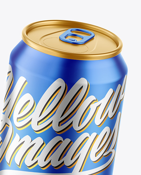 Matte Metallic Drink Can Mockup