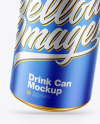 Matte Metallic Drink Can Mockup