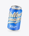 Metallic Drink Can w/ Matte Finish Mockup