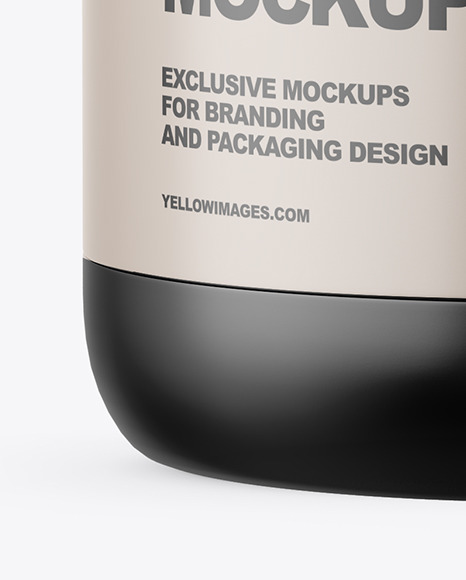 Glossy Protein Jar with Carabiner Mockup