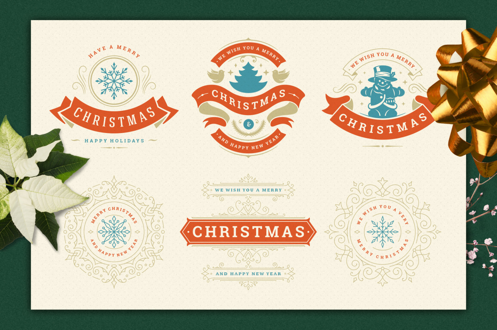 Christmas Retro Design Bundle Christmas Retro Design Bundle