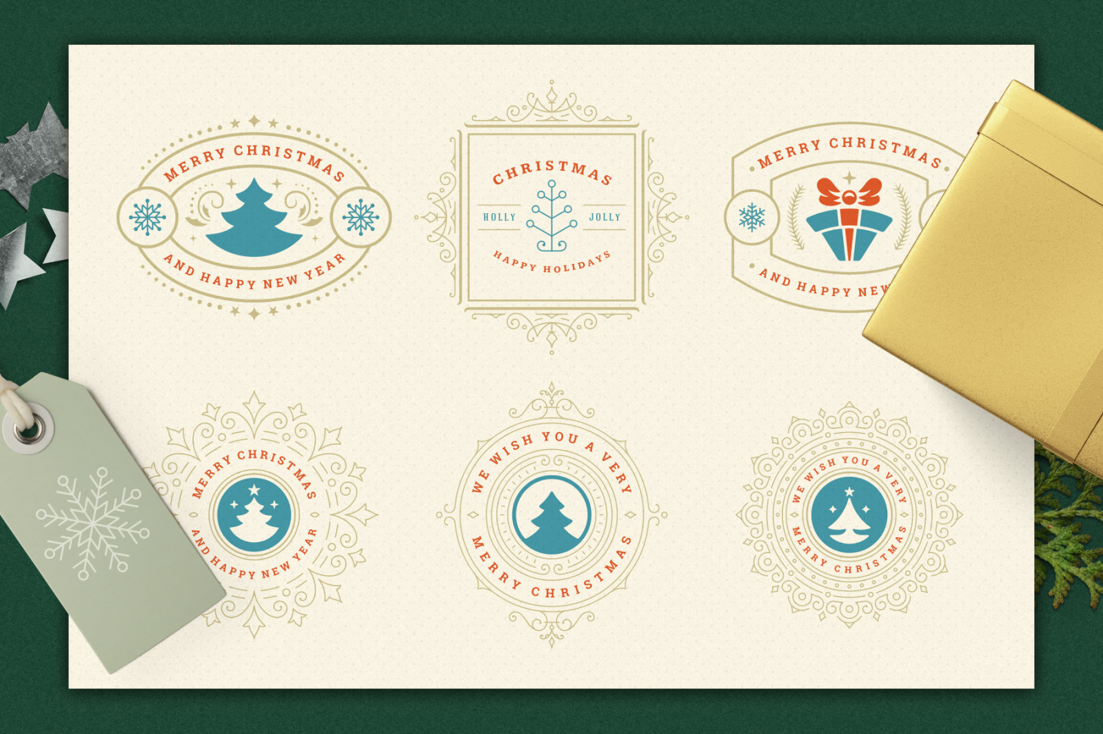 Christmas Retro Design Bundle Christmas Retro Design Bundle