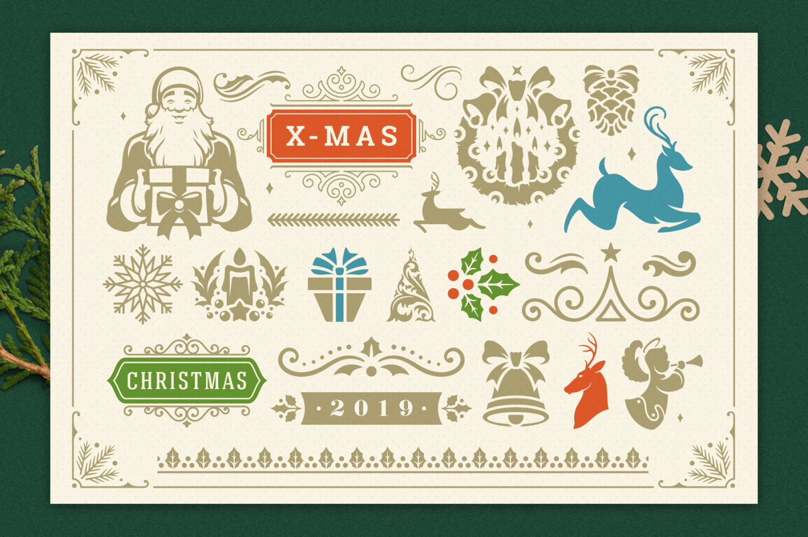 Christmas Retro Design Bundle Christmas Retro Design Bundle