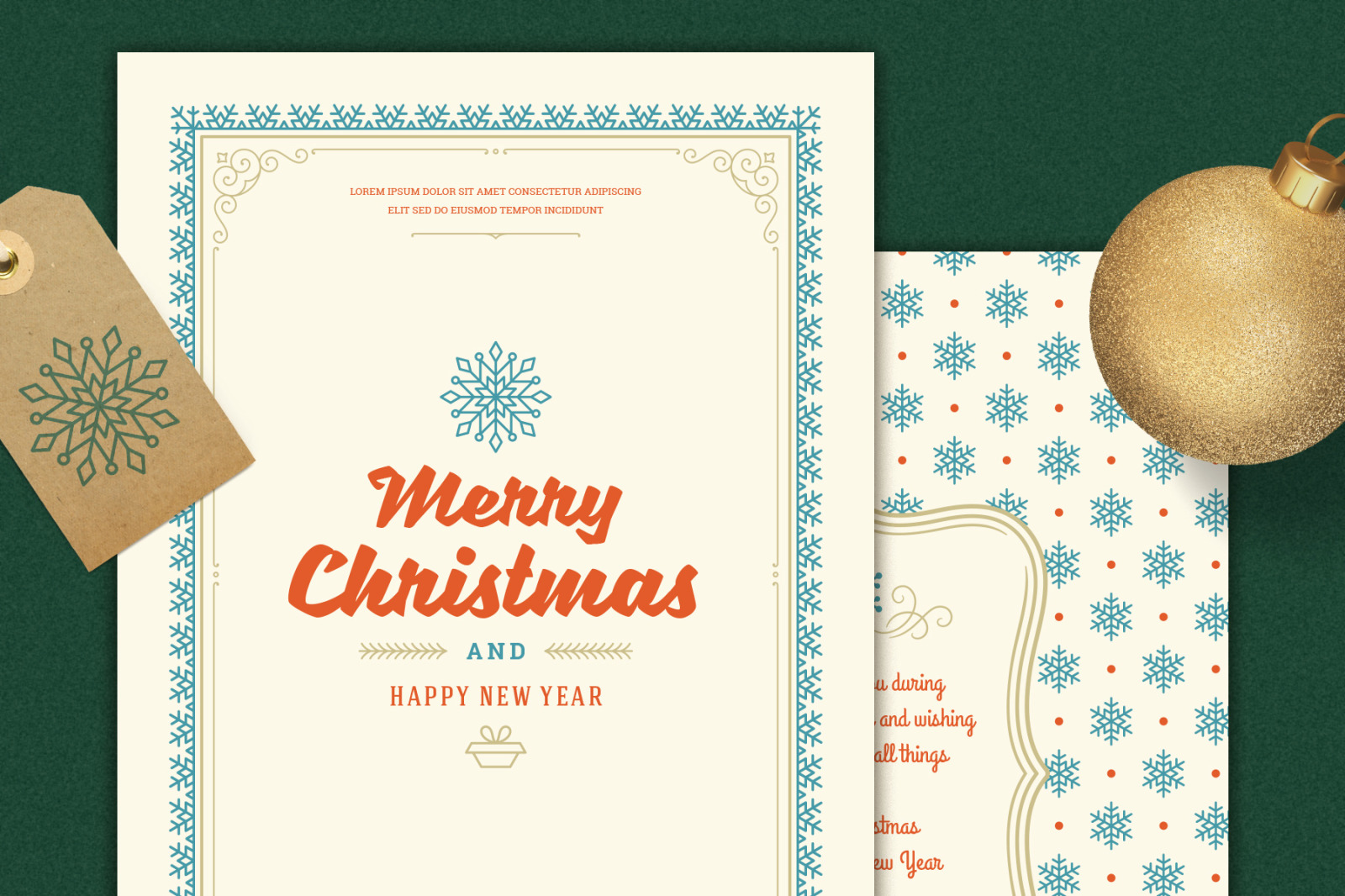 5 Christmas Greeting Cards 5 Christmas Greeting Cards