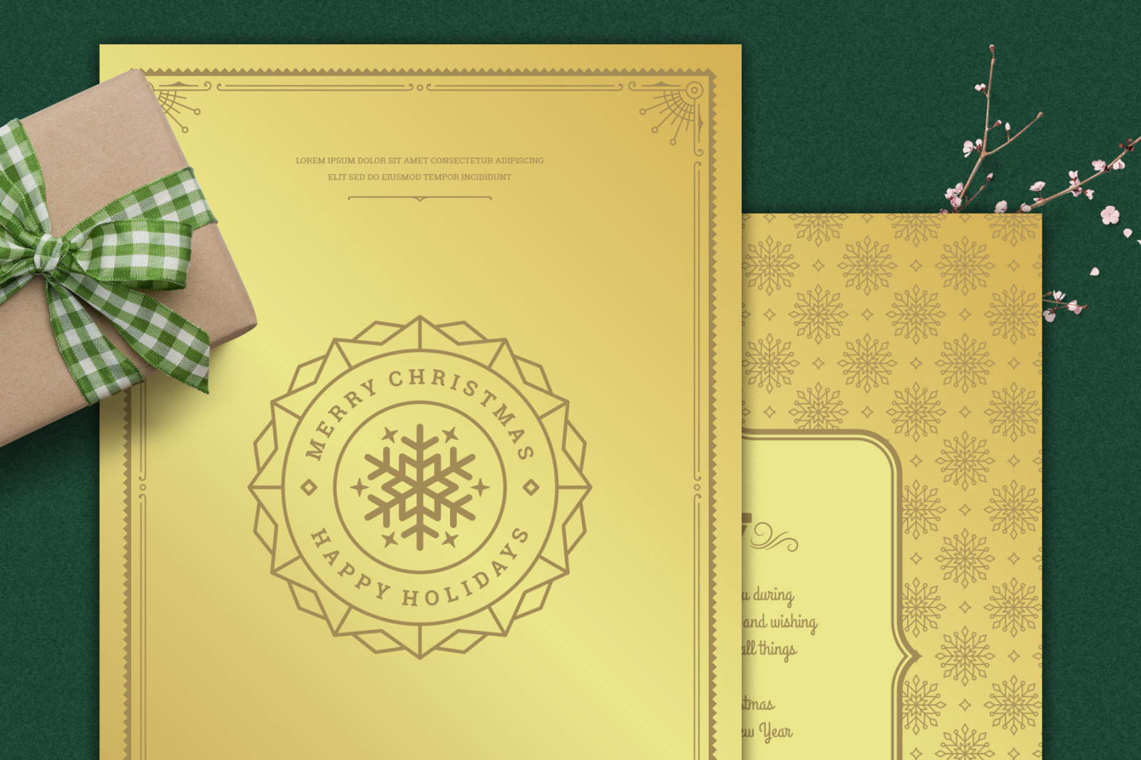 5 Christmas Greeting Cards 5 Christmas Greeting Cards