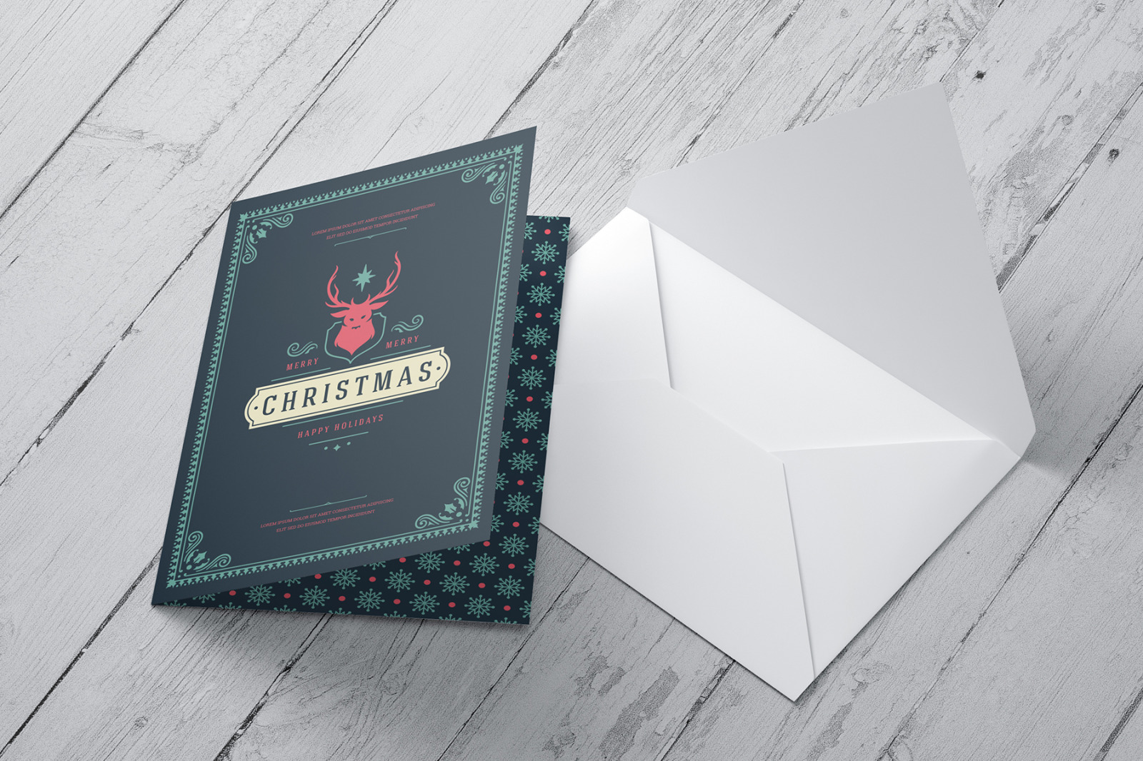 5 Christmas Greeting Cards 5 Christmas Greeting Cards