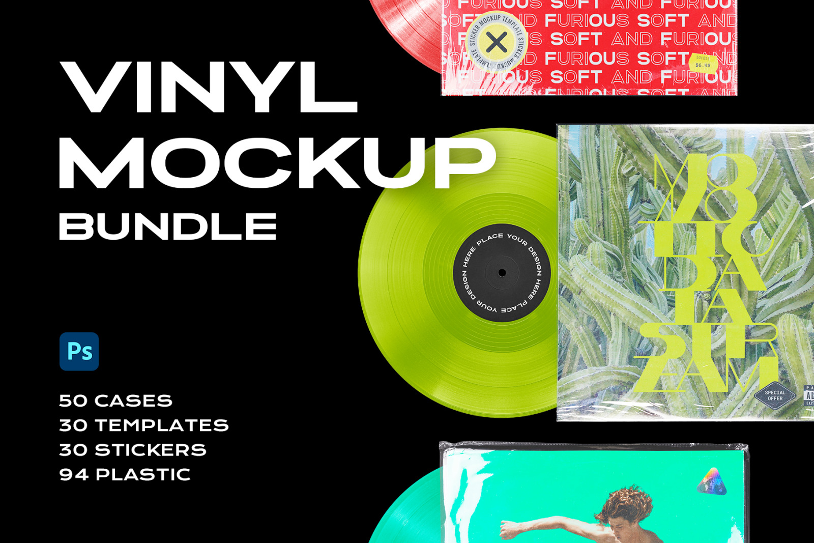 Vinyl Record Mockup Bundle Vinyl Record Mockup Bundle
