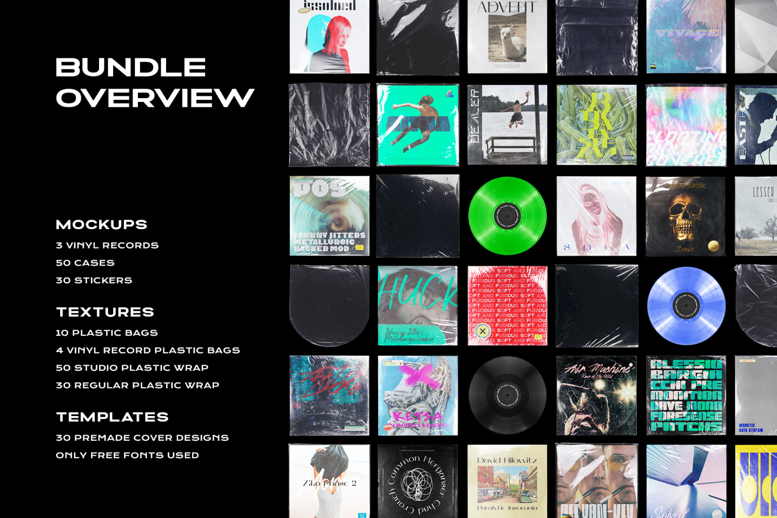 Vinyl Record Mockup Bundle Vinyl Record Mockup Bundle