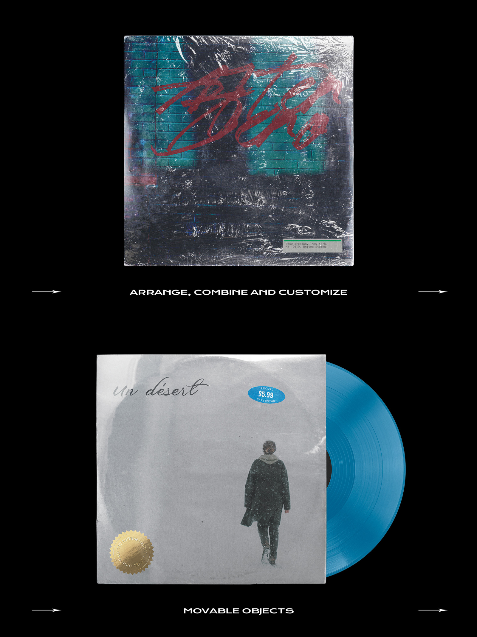 Vinyl Record Mockup Bundle Vinyl Record Mockup Bundle