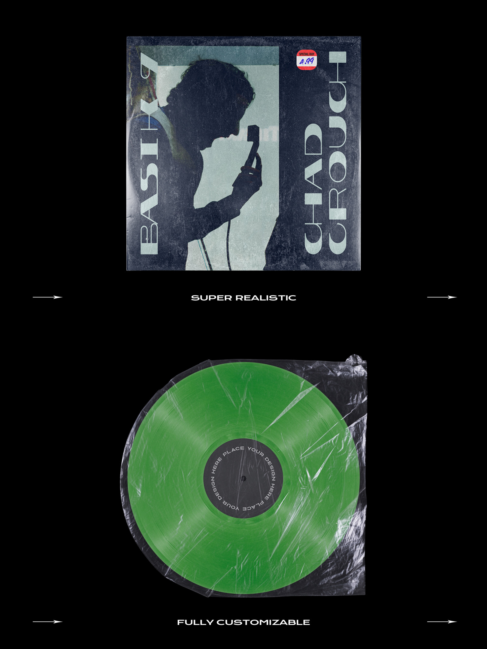 Vinyl Record Mockup Bundle Vinyl Record Mockup Bundle