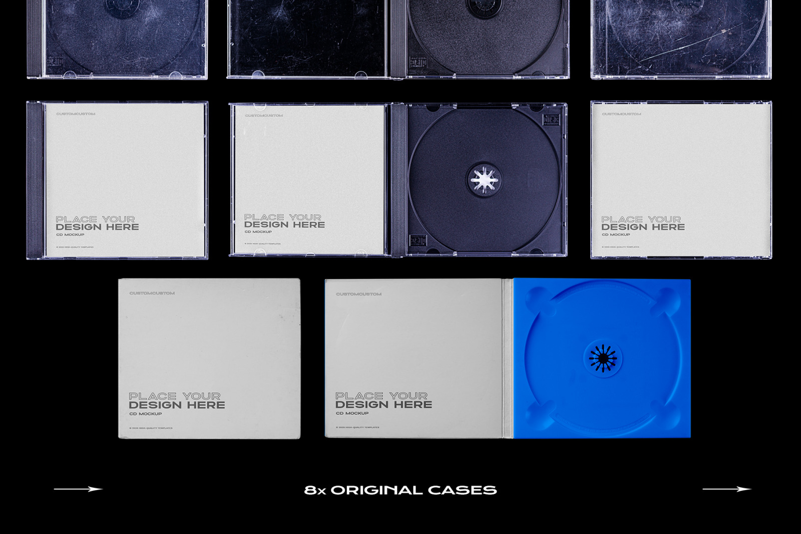 CD Case Mockup Template Bundle Disc