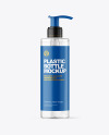 Clear Cosmetic Bottle with Pump Mockup