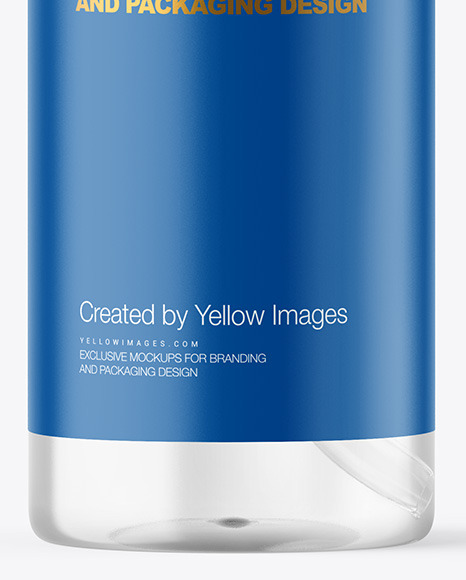 Clear Cosmetic Bottle with Pump Mockup