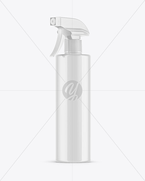 Glossy Spray Bottle Mockup