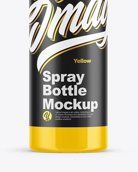 Glossy Spray Bottle Mockup